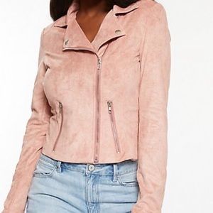 Faux Suede Moto Jacket